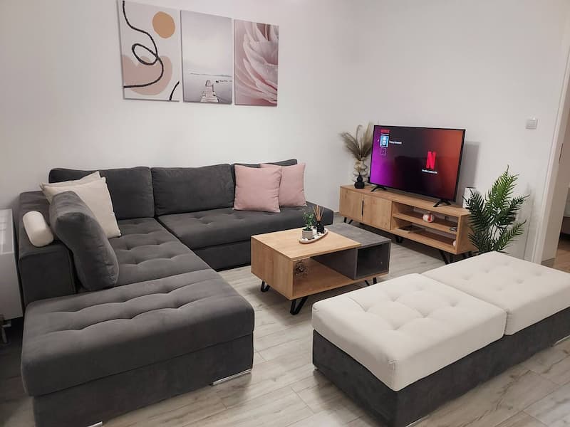 Melinta Stay living room in Artemida, near Athens Airport